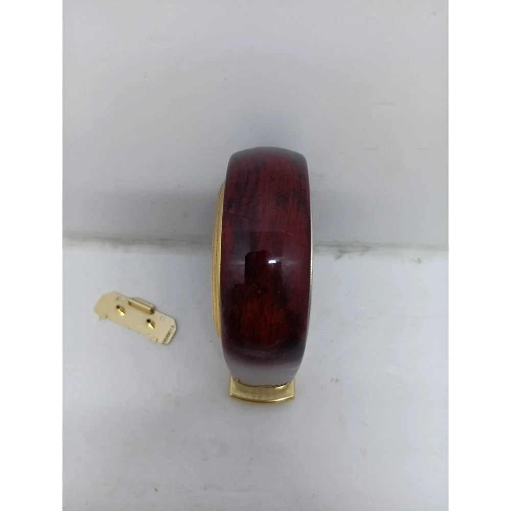 movado Woodgrain Look desk clock
